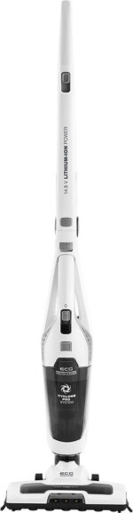 Aspirator vertical si mop 3 in 1 fara fir ECG VT 4420 Simon, 75 W, baterie Li-Ion 14.8 V, 600 ml, alb
