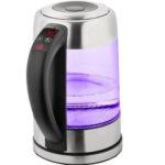 Cana fierbator din sticla ECG RK 1777 iluminare colora, 1,7 L, 2200 W, LED