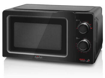 Cuptor cu microunde Gallet FMOM 205B negru, 700 W, 20 litri, 6 niveluri de putere, timer