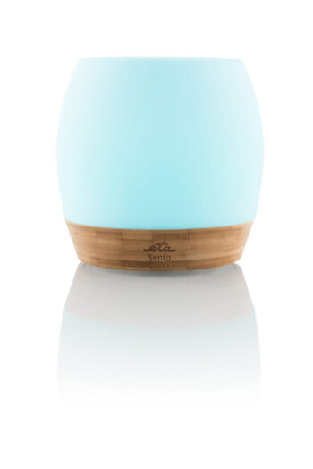 Difuzor de aroma ETA Sento 2634 90000, 0.1 l, 12 W, sticla, pulverizare prin ultrasunete, iluminare colorata, sticla si bambus