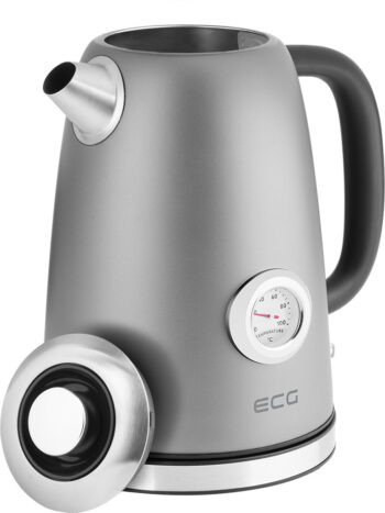 Fierbator electric ECG RK 1700 Magnifica Antracito, 1.7 litri, 2200 W, otel inoxidabil, indicator temperatura