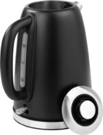 Fierbator electric ECG RK 1700 Magnifica Nero, 1.7 litri, 2200 W, otel inoxidabil, indicator temperatura