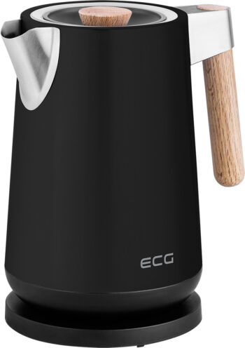 Fierbator electric ECG RK 1768 Strix Timber Black, 1.7 litri, 2200 W, otel inoxidabil si elemente din lemn Fierbator electric ECG RK 1768 Strix Timber Black, 1.7 litri, 2200 W, otel inoxidabil si elemente din lemn
