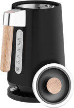 Fierbator electric ECG RK 1768 Strix Timber Black, 1.7 litri, 2200 W, otel inoxidabil si elemente din lemn