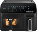 Friteuza dubla cu aer cald ECG AF 8300 Dual Fry, 5.2 + 3.1 litri, 2700 W, 8 programe, control temperatura 80-200°C