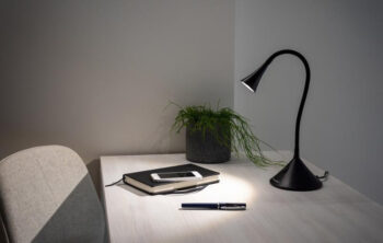 Lampa de masa GoGEN LL88B, 3.2W, gat flexibil, culoare neagra, clasa energetică A ++
