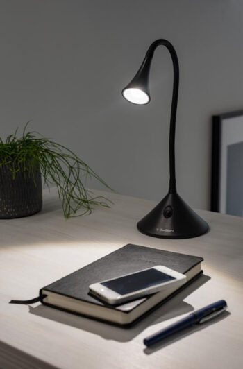 Lampa de masa GoGEN LL88B, 3.2W, gat flexibil, culoare neagra, clasa energetică A ++