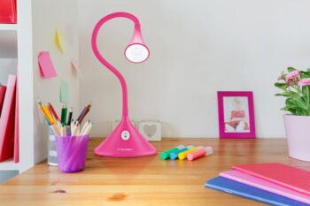 Lampa de masa GoGEN LL88P, 3.2W, gat flexibil, culoare roz, clasa energetica A ++