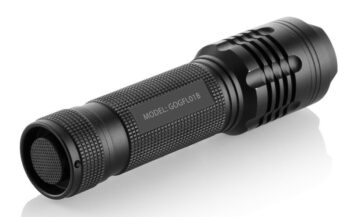 Lanterna GoGEN FL01, LED, 400 lm, IPX4, autonomie pana la 8 ore, 3 x AAA, neagra