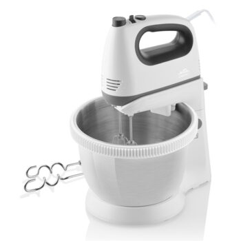 Mixer de mana cu bol ETA Crema II 2052 90000, 400 W, 3.4 L, 5 viteze, functie Turbo, alb