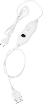 Patura cu incalzire electrica ECG ED 8036, 150X80 cm, 60W, 3 niveluri de temperatura, alb