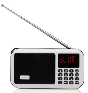 Radio portabil cu acumulator GoGEN FMP 125 BTW, FM, Bluetooth, lanterna, card micro SD, alb