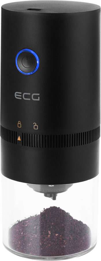 Rasnita de cafea electrica portabila ECG KM 150 Minimo, incarcare USB, 3,7 volti, 13 W, 30 g, culoare neagra