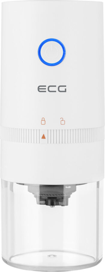 Rasnita de cafea electrica portabila ECG KM 150 Minimo, incarcare USB, 3,7 volti, 13 W, 30 g, culoare alba