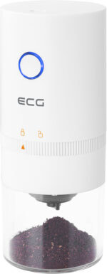 Rasnita de cafea electrica portabila ECG KM 150 Minimo, incarcare USB, 3,7 volti, 13 W, 30 g, culoare alba