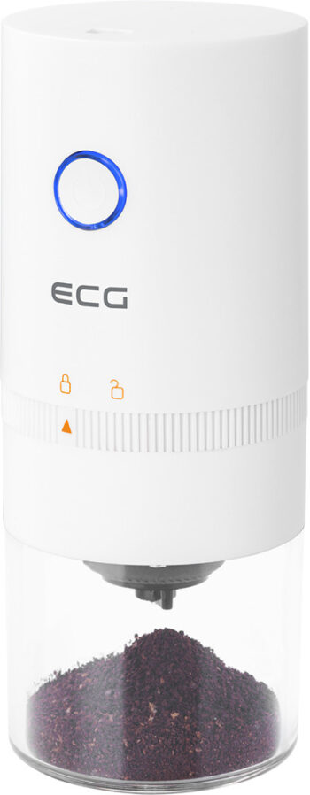 Rasnita de cafea electrica portabila ECG KM 150 Minimo, incarcare USB, 3,7 volti, 13 W, 30 g, culoare alba