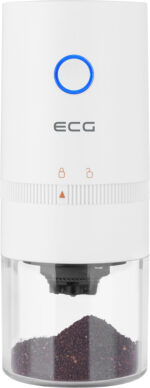 Rasnita de cafea electrica portabila ECG KM 150 Minimo, incarcare USB, 3,7 volti, 13 W, 30 g, culoare alba