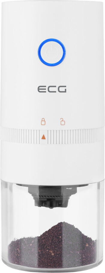 Rasnita de cafea electrica portabila ECG KM 150 Minimo, incarcare USB, 3,7 volti, 13 W, 30 g, culoare alba