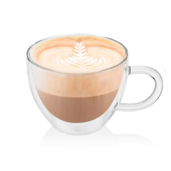 Set 2 cesti pentru cappuccino ETA5180 92010, 230 ml, pereti dubli din sticla borosilicata