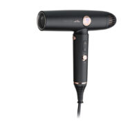 Uscator de par ETA Fenite Exclusive 9319 90000, 1400 W, LCD, ionizare, motor TURBO booster digital, tehnologie inteligenta OPTI-HEAT CONTROL, negru