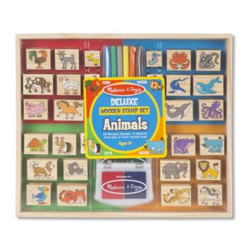 Set stampile din lemn Animale Deluxe Set stampile din lemn Animale Deluxe
