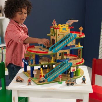 Set garaj cu spalatorie Kidkraft Set garaj cu spalatorie Kidkraft