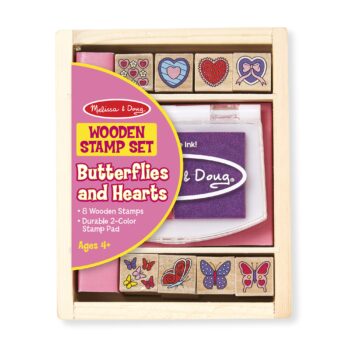 Stampile cu fluturasi si inimioare - Melissa & Doug Stampile cu fluturasi si inimioare - Melissa & Doug