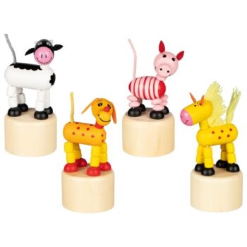 Animalute mobile din lemn - 4 modele asortate Animalute mobile din lemn - 4 modele asortate