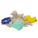 Nisip kinetic Fun Sand 350 gr Natur si 3 unelte de modelat