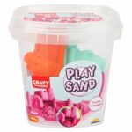 Nisip kinetic Fun Sand 350 gr Roz si 3 unelte de modelat