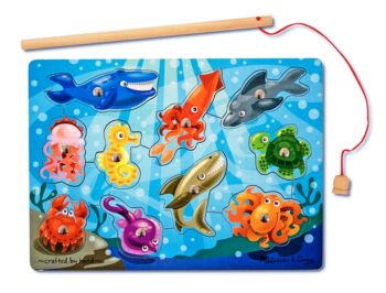 Joc de pescuit magnetic Animale marine Melissa and Doug Joc de pescuit magnetic Animale marine Melissa and Doug