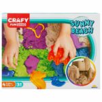 Nisip kinetic Fun Sand 1000 gr cu tavita si sabloane La Plaja