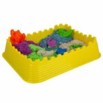 Nisip kinetic Fun Sand 1000 gr cu tavita si sabloane La Plaja