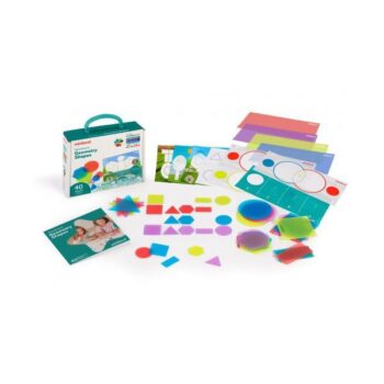 Joc educational Forme geometrice cu piese translucide