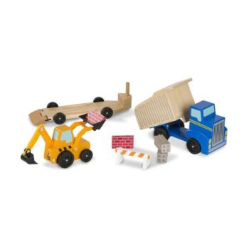 Set de joaca Utilaje de constructii din lemn Set de joaca Utilaje de constructii din lemn