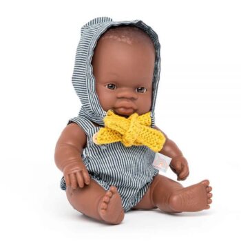 Papusa bebelus educativa 21 cm - Baiat african Papusa bebelus educativa 21 cm - Baiat african