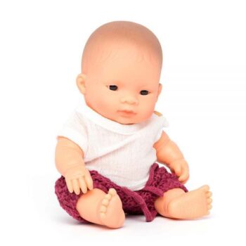 Papusa bebelus educativa 21 cm - Baiat asiatic Papusa bebelus educativa 21 cm - Baiat asiatic