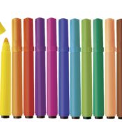 Set 12 Carioci colorate cu varful gros