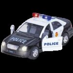 Masinuta Die Cast Cu Sunete Si Lumini, 15 Cm, Politie, Neagra