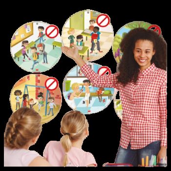 Set 6 postere educative Anti-bullying pentru gradinita si scoala