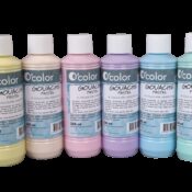 Guasa lavabila 6 x 250 ml, culori pastel