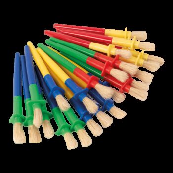 Set 24 de pensule groase, maner cu protectie, pentru copii mici