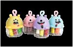 Miniset de modelaj cu 10 culori de plastilina usoara Monstruleti Roz