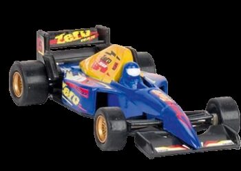 Masinuta de curse die-cast, cu motoras pull-back, albastra