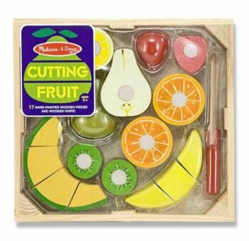 Set fructe lemn pentru taiat - Melissa & Doug Set fructe lemn pentru taiat - Melissa & Doug