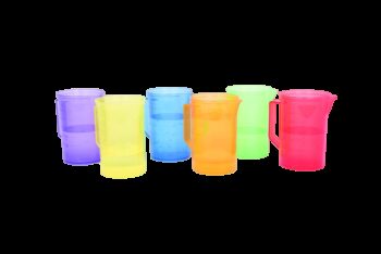 Set de 6 carafe translucide colorate pentru activitati senzoriale