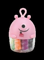 Miniset de modelaj cu 10 culori de plastilina usoara Monstruleti Roz