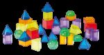 Set 36 corpuri geometrice translucide pentru tablete si mese luminoase