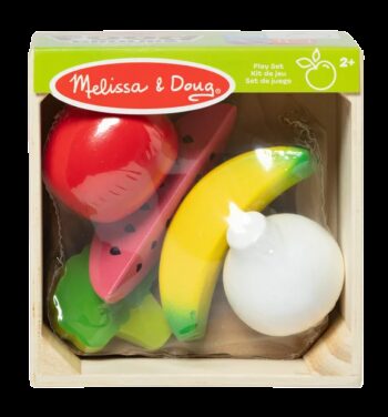 Set de joaca din lemn pentru jocuri de rol Fructe si legume