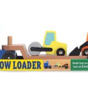 Camion transportor cu platforma cu utilaje de constructii Melissa and Doug